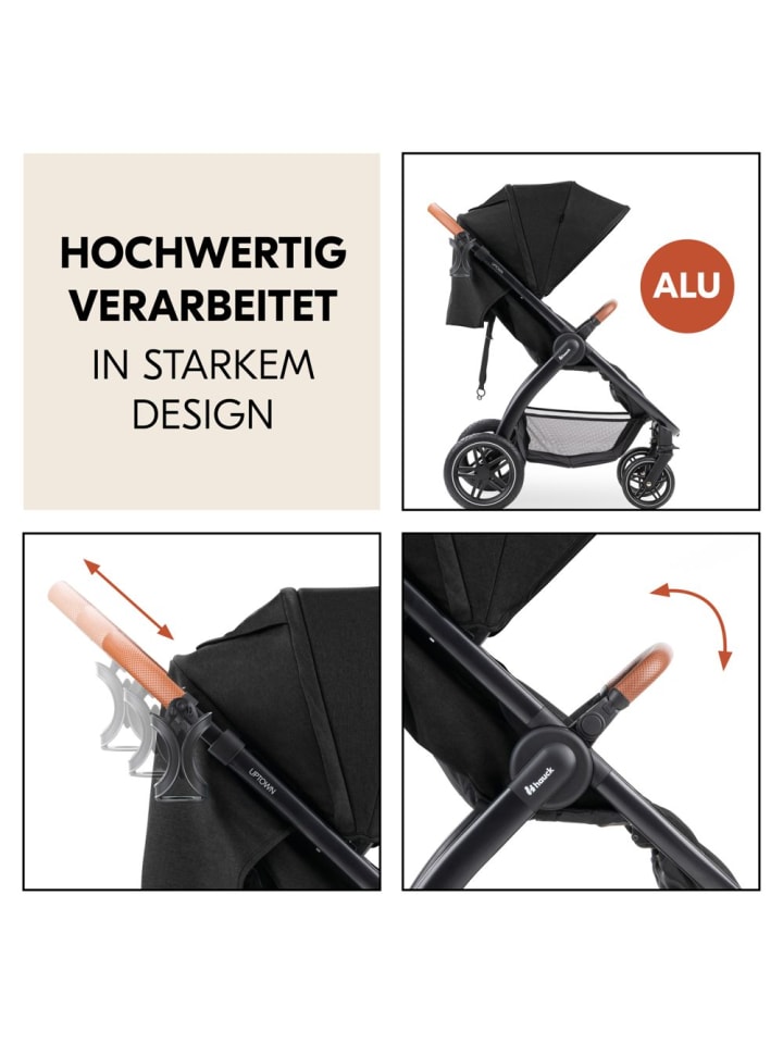 Hauck Buggy & Sportwagen UpTown Black (mit Liegefunktion, in schwarz günstig kaufen onesize