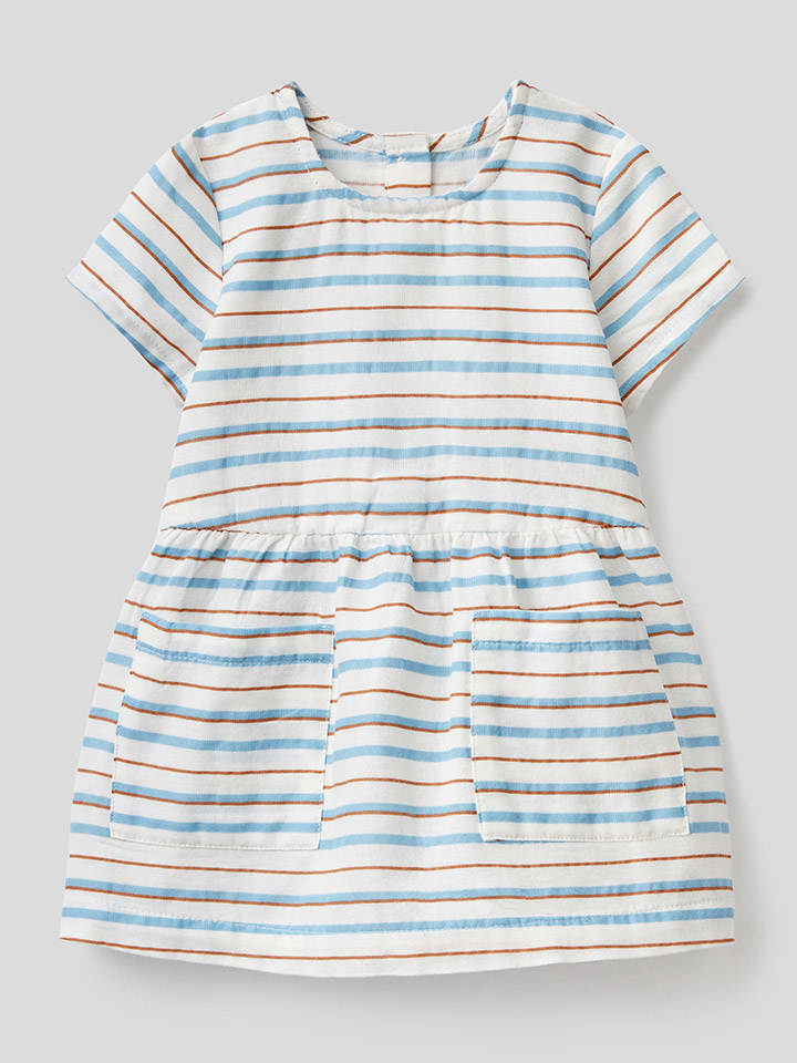 Benetton Kleid in Weiß/ Hellblau günstig kaufen