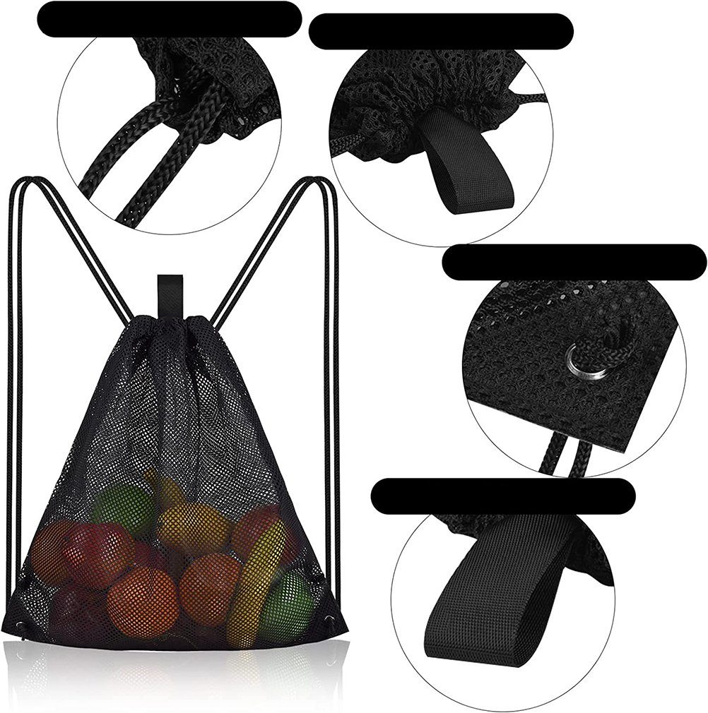 Ronner UG Spielzeugtruhe 40 x 45CM Kordelzug Turnbeutel Schwarz Netztasche Sporttasche (1 St)