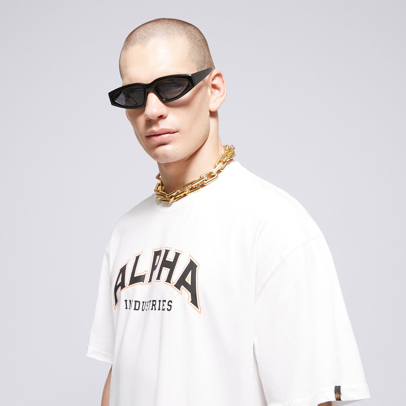 ALPHA INDUSTRIES T-SHIRT COLLEGE T Weiß