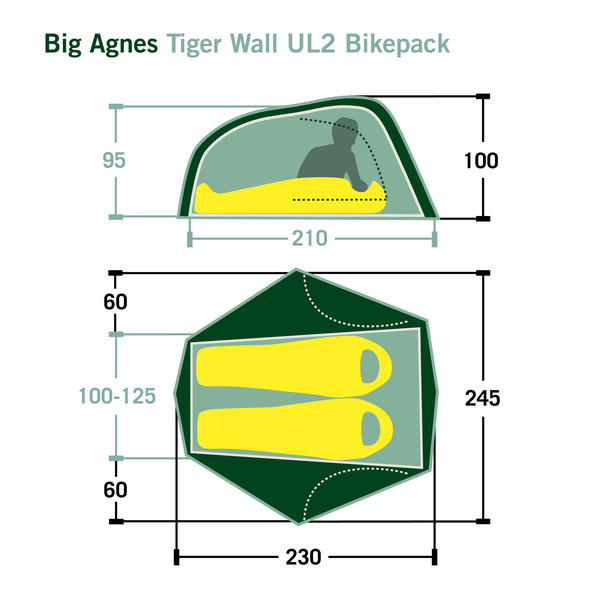 TIGER WALL UL2 BIKEPACK SOLUTION DYE - Kuppelzelt