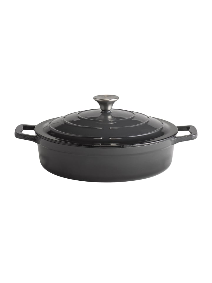 APS Bräter mit Deckel in anthrazit, Ø 28 cm, H: 7 cm, 3 Liter      günstig kaufen onesize