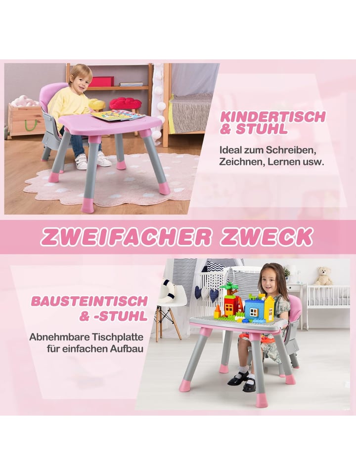 COSTWAY 6-in-1 Hochstuhl in Rosa günstig kaufen onesize