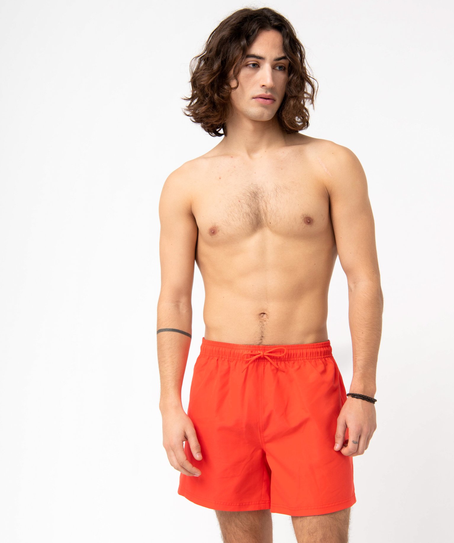 Short de bain homme uni orange | GEMO