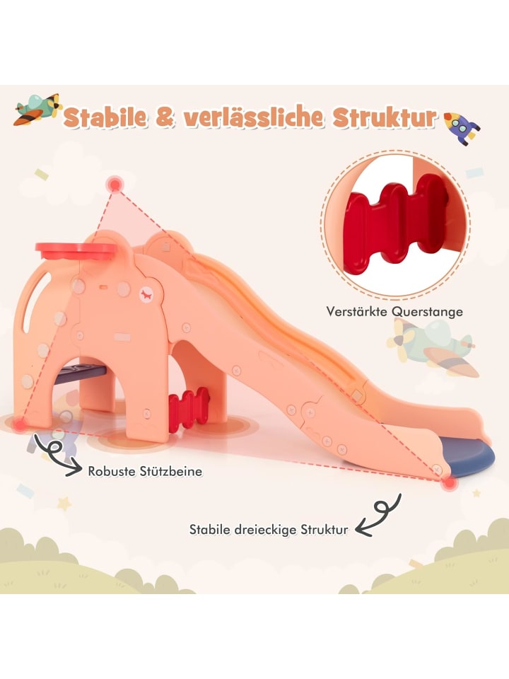 COSTWAY Rutsche 4 in 1 ab 18 Monaten in Orange günstig kaufen onesize