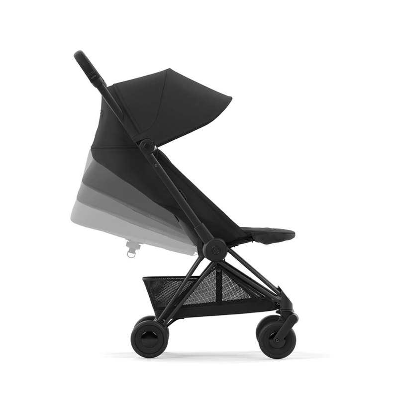 Poussette compacte Coya chassis noir assise Sepia Black Cybex