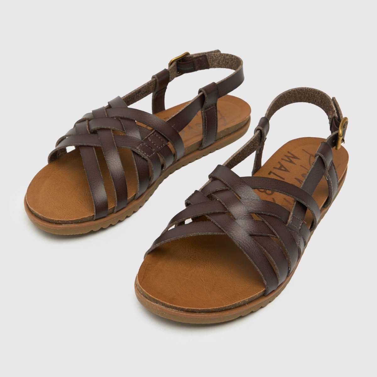 Blowfish Malibu – Mörkbruna marknadssandaler