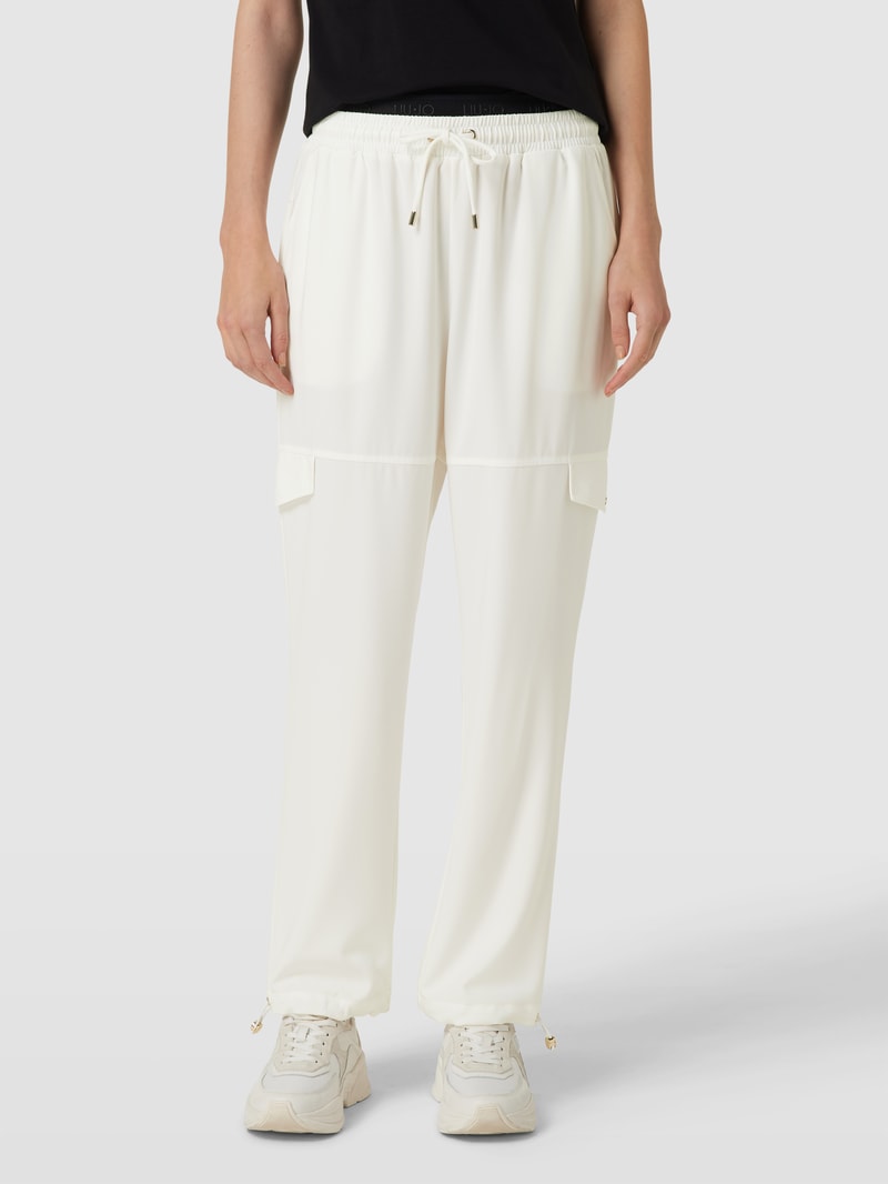 Hose mit Label-Details in weiss