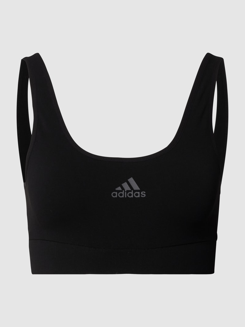 Bustier mit Label-Detail in schwarz