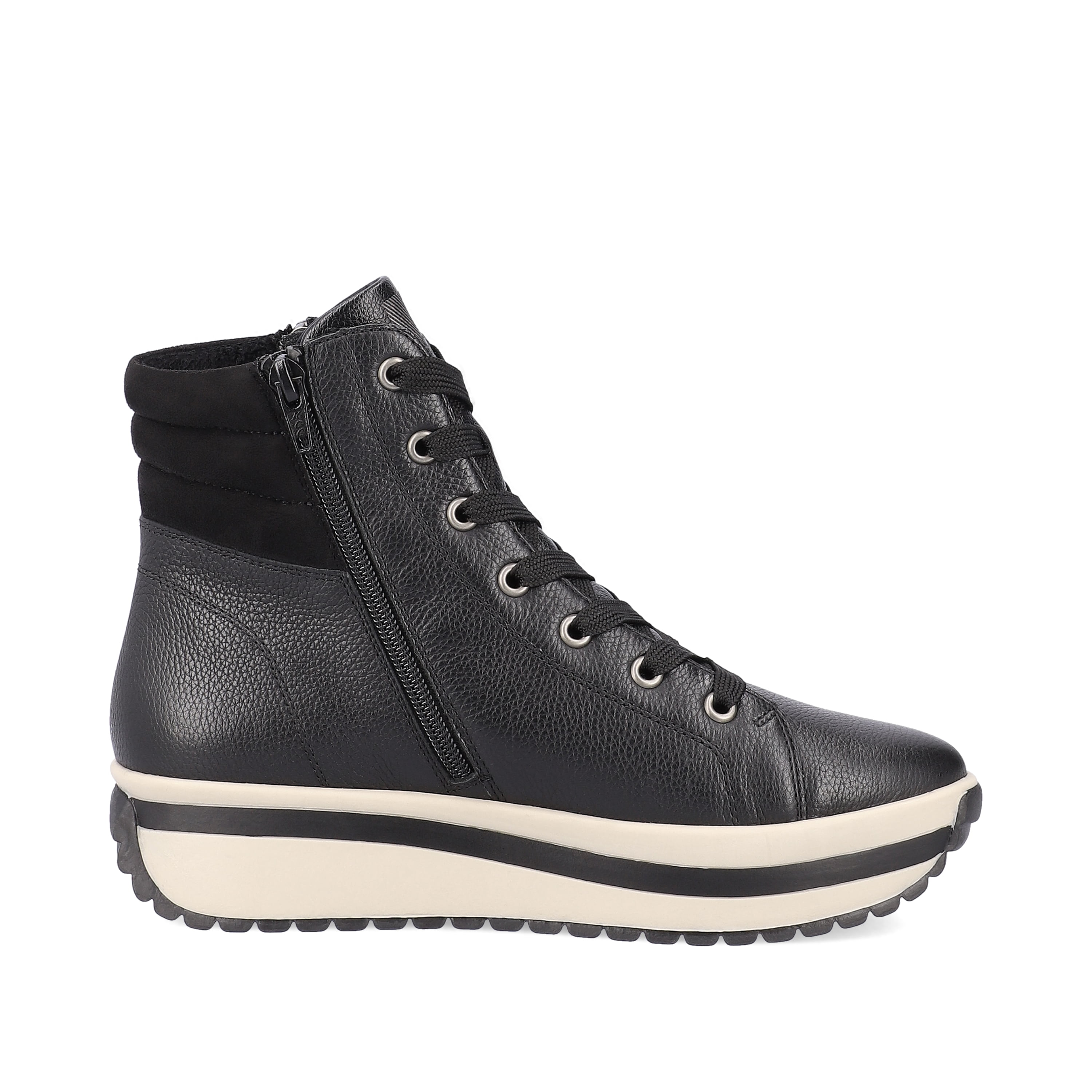 Rieker Damen Sneaker High steel black