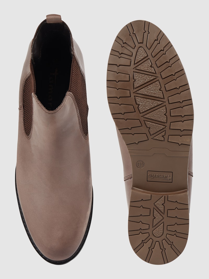 Chelsea Boots aus Leder in dunkelgrau