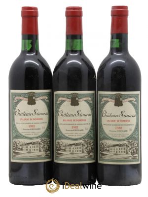 Château Siaurac  1982 - Lot de 3 Bouteilles