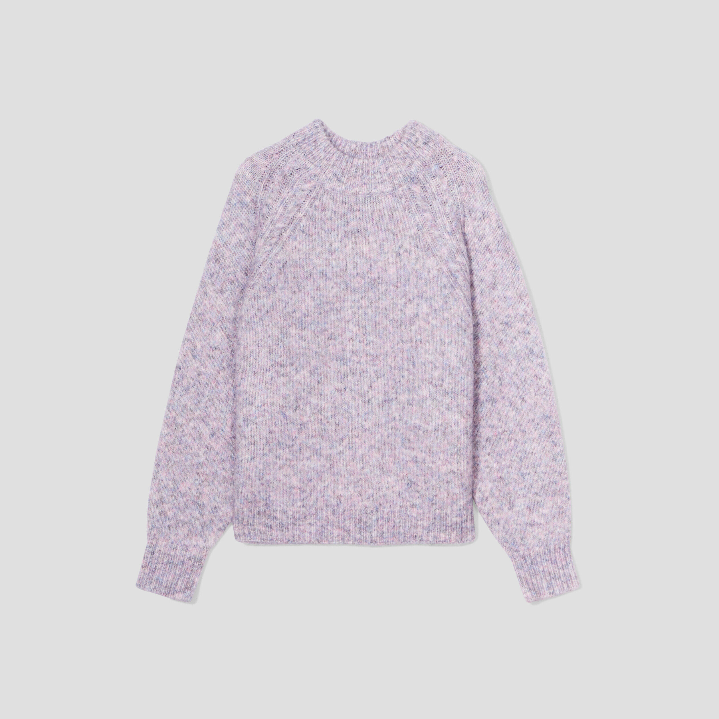 Pull oversize col montant violet foncé femme | Cache Cache