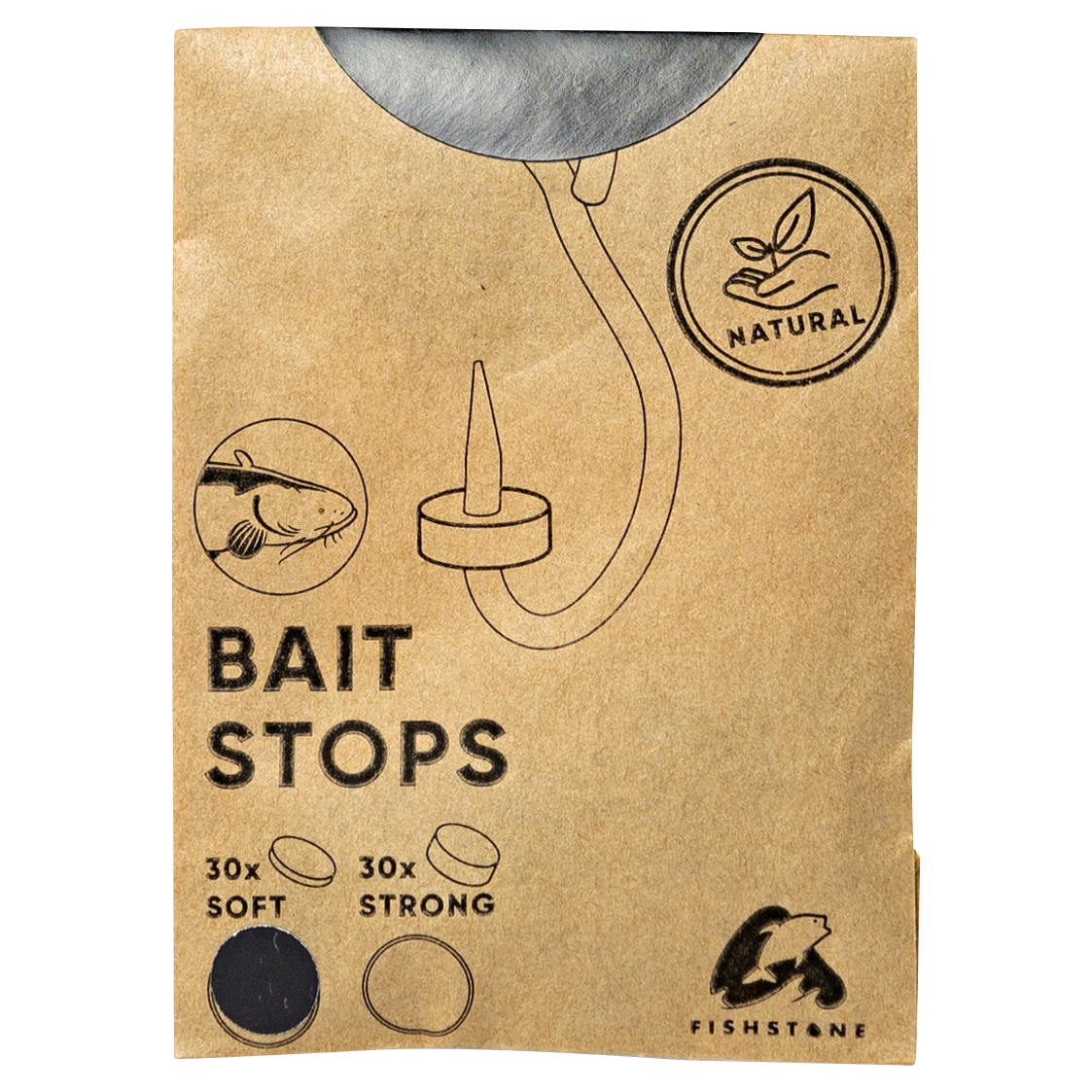 FISHSTONE Naturkautschuk Plättchen XXwels-Bait Stops (soft)