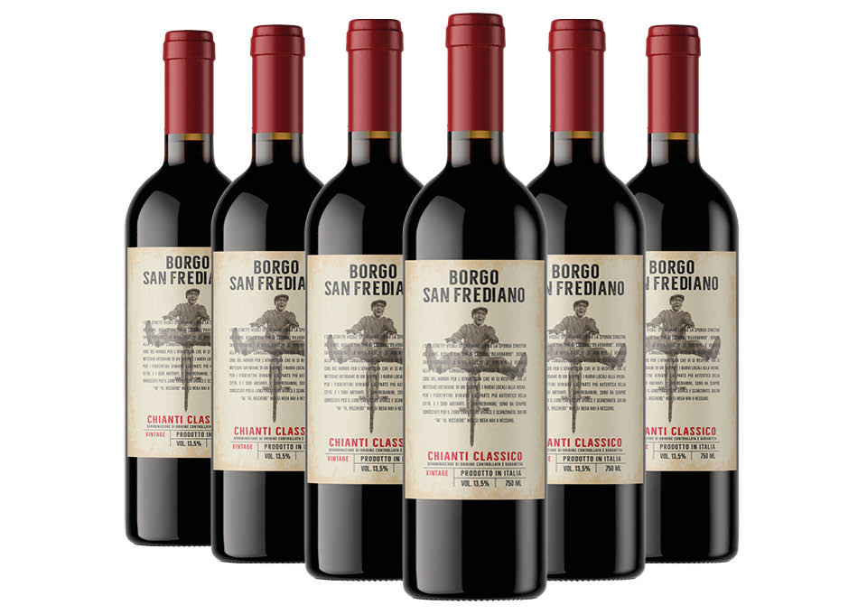 Chianti Classico DOCG Vintage 2021 Borgo San Frediano 6 bouteilles de 0,75 ℓ