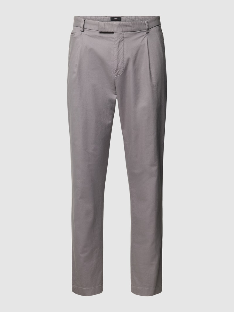Stoffhose mit Paspeltasche Modell 'Sapo' in silber