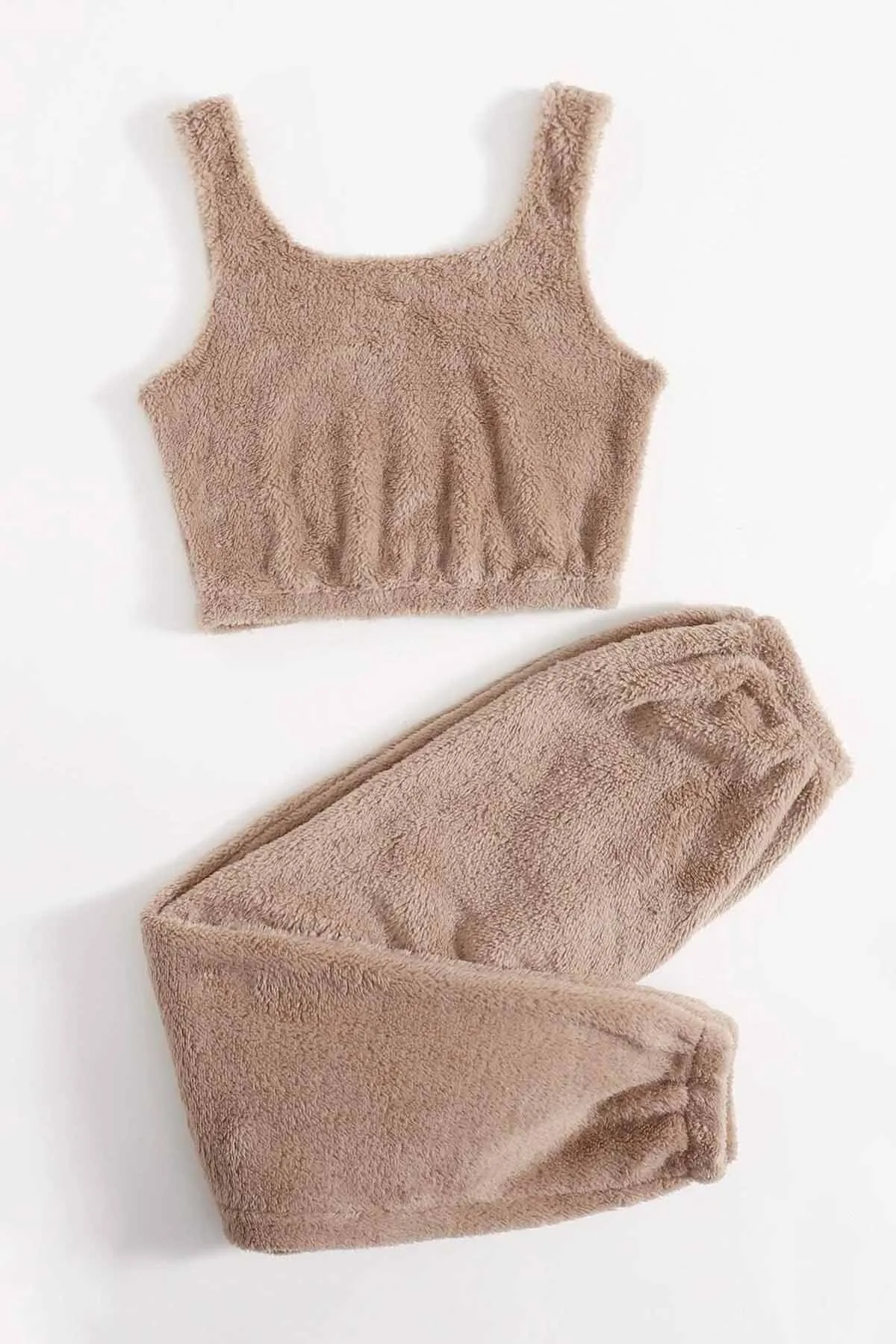 Merry See  Ärmelloses Pyjama-Set aus Plüsch-Fleece mit Trägern