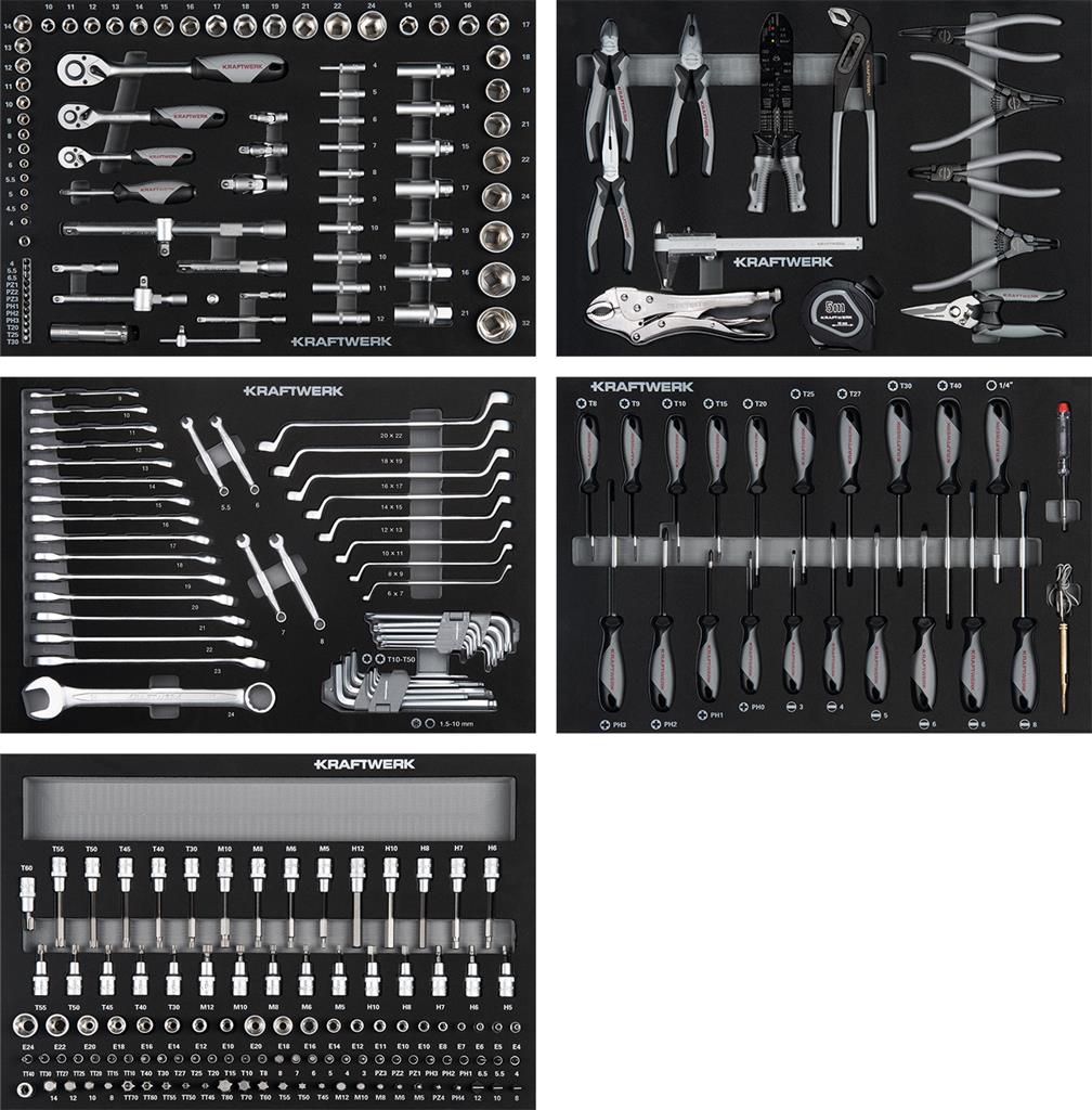 Kraftwerk 102.117.106 Szerszámoskocsi, töltött, 274 darabos