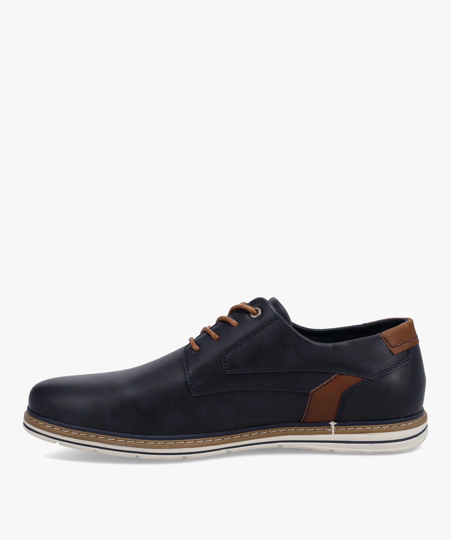 Derbies homme style casual à semelle contrastée marine | GEMO