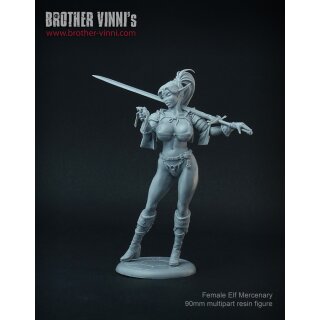 Female Elf Mercenary (90mm)