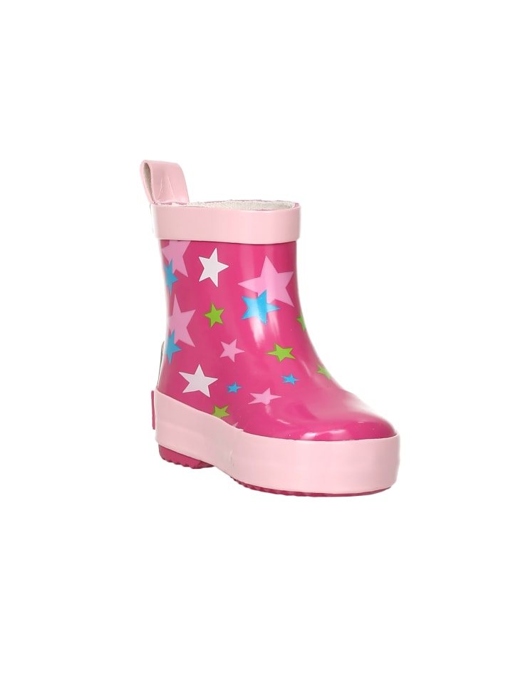 Playshoes Gummistiefel Halbschaft Sterne in Pink günstig kaufen