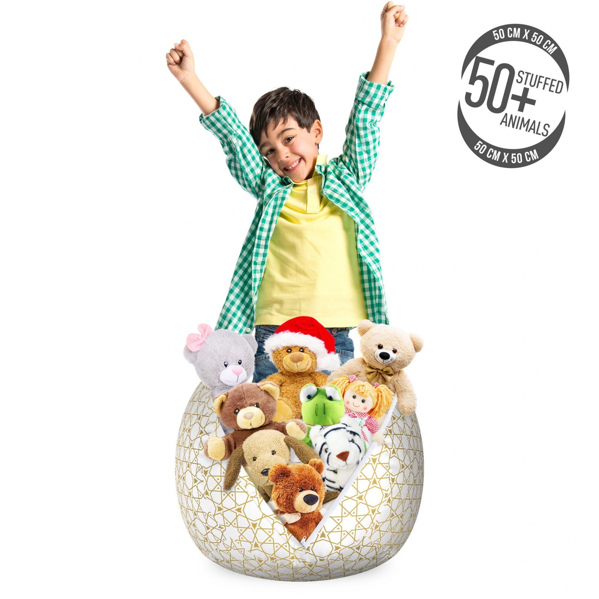 Abakuhaus Spielzeugtruhe Gefüllter Tier Organizer Waschbare Tasche für Kinder, marokkanisch Traditionelle girih Stern