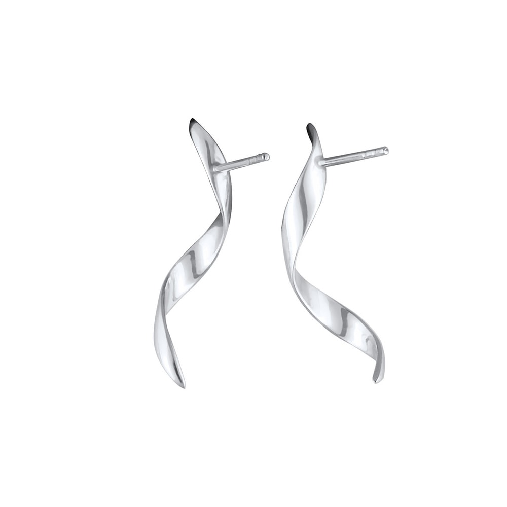 Elli Elli Boucles d'Oreilles Pendante Vague Spirale Géo Boucles d'oreilles Femme  (925 Boucles d'oreilles
