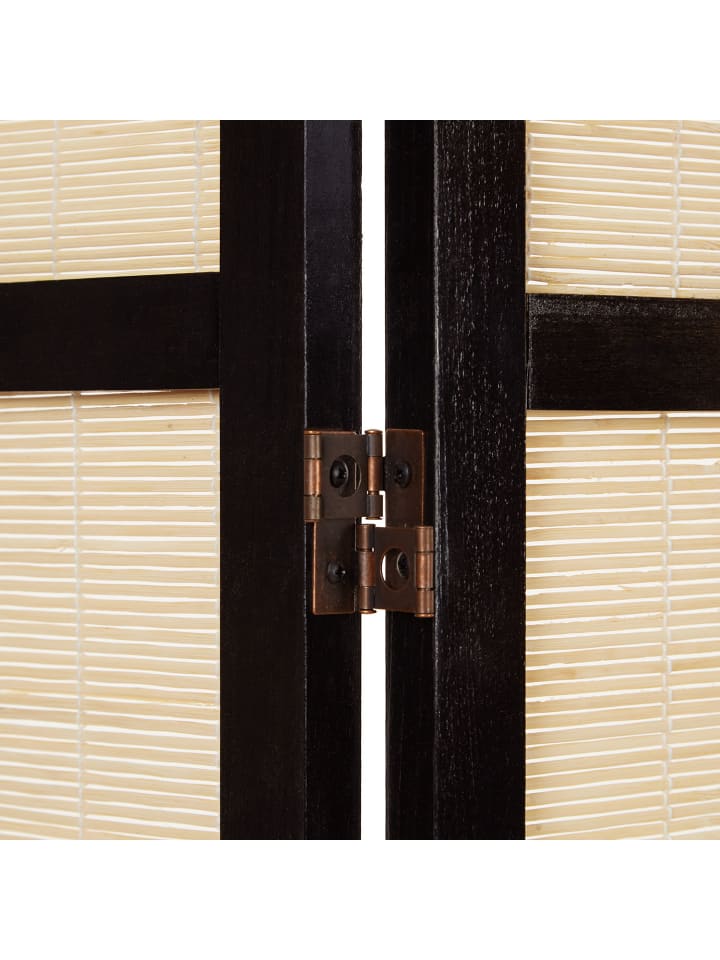 Homestyle4u 3-tlg. Paravent in Schwarz 132x175 günstig kaufen onesize