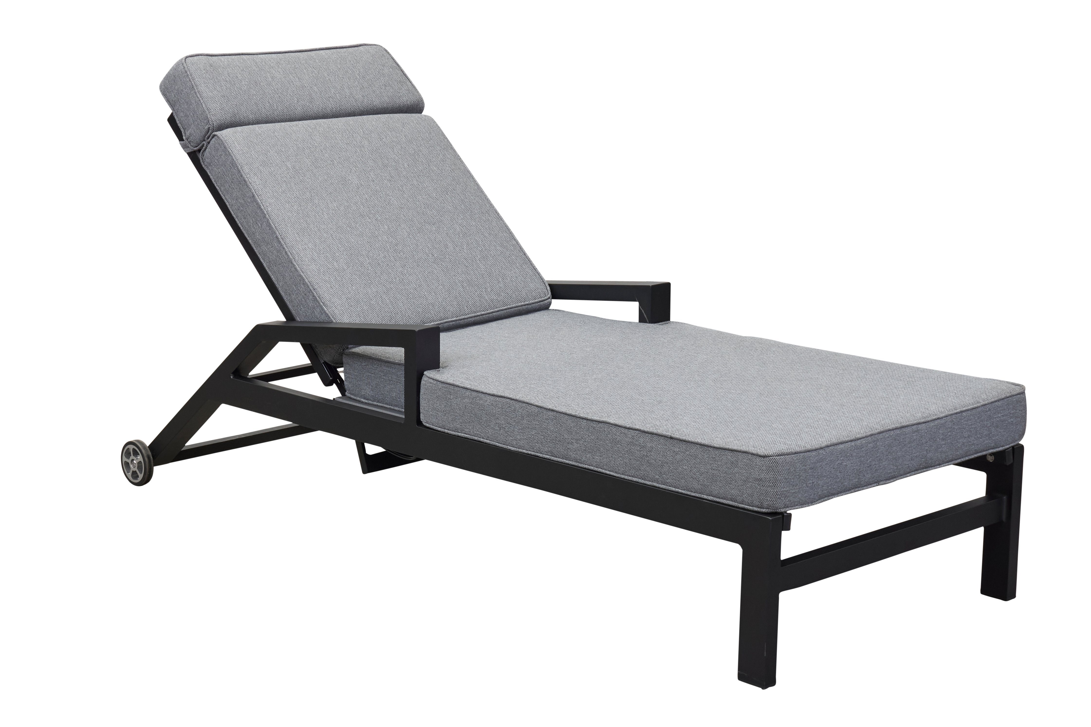 LC Garden Gartenliege LC Garden Sondrino Liege Aluminium/Textilene inkl. Kissen, 1
