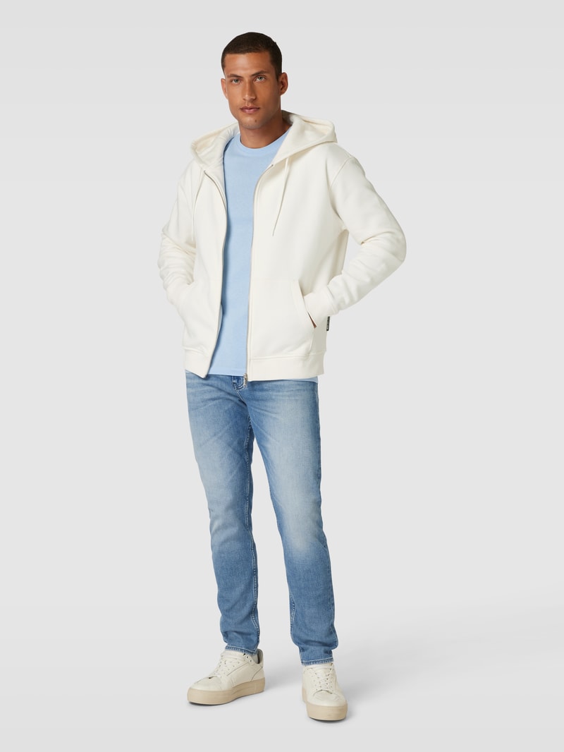 Sweatjacke mit Kapuze in offwhite