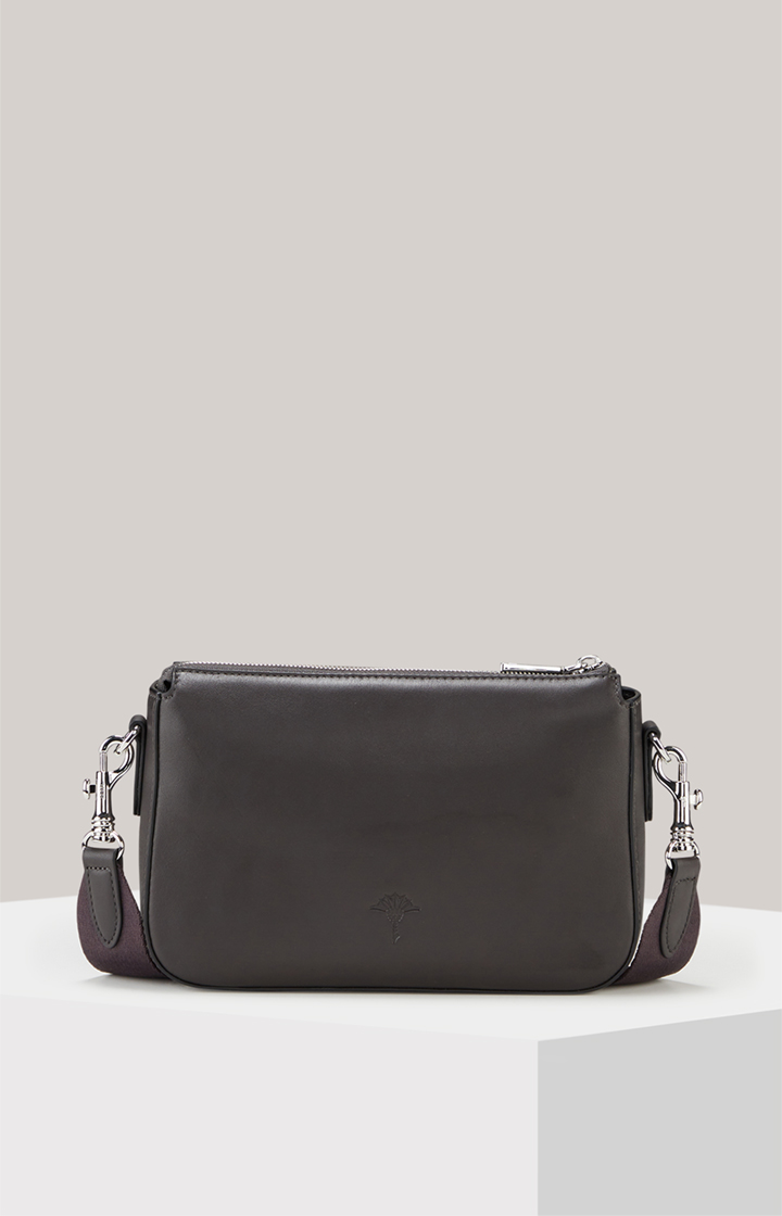 Leder-Schultertasche Sofisticato Jasmina in Grau