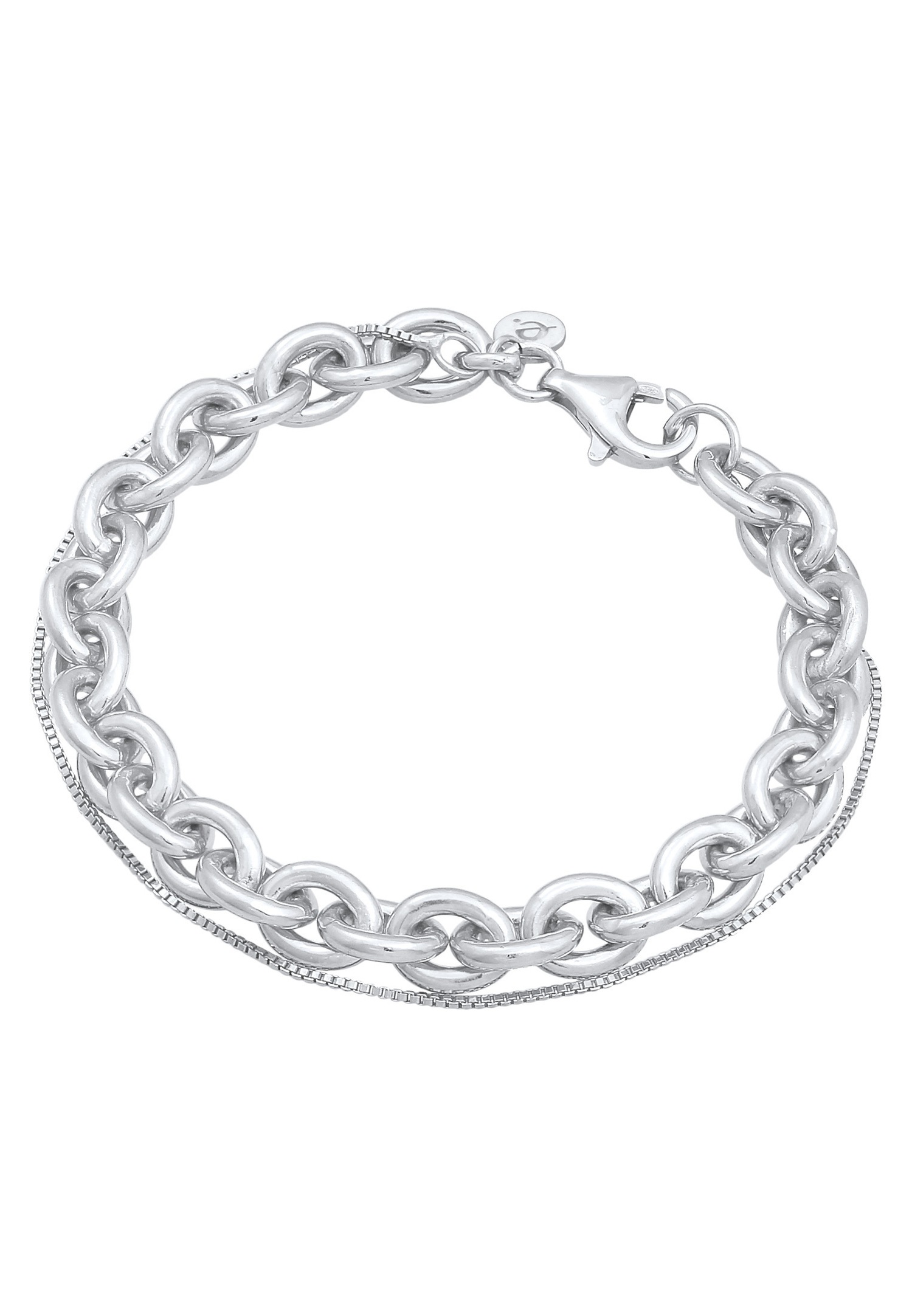 Pannolino veneziano da donna Elli PREMIUM, taglia grande, in argento sterling 925 rodiato.