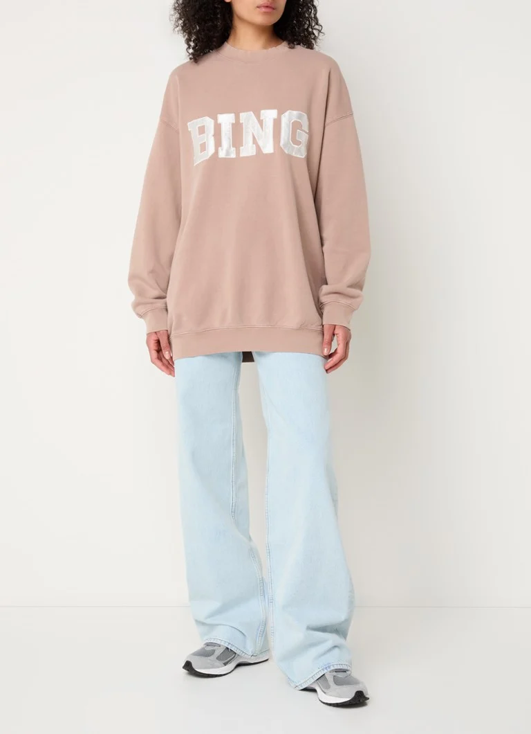 Anine Bing  Tyler oversized sweater met logo