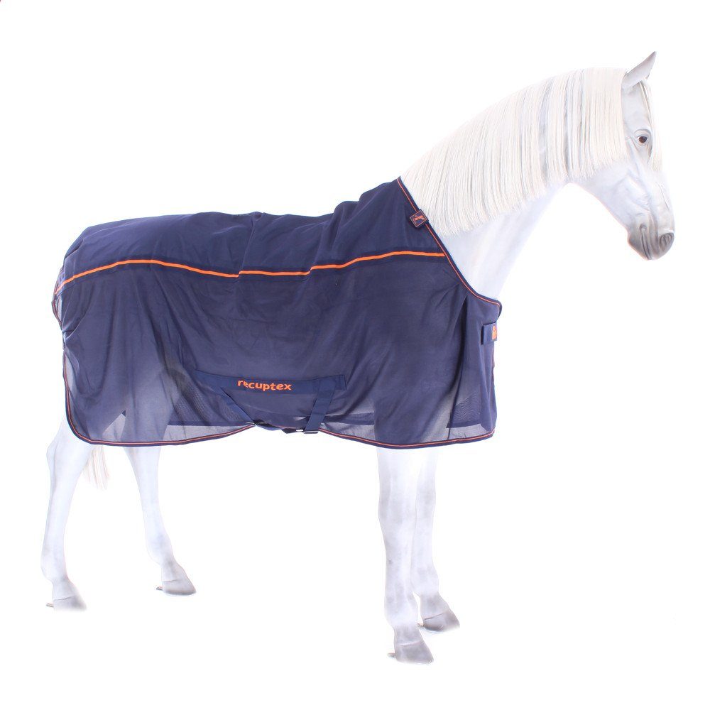 Bucas Pferde-Abschwitzdecke Bucas Therapy Mesh Cooler - Navy/Orange