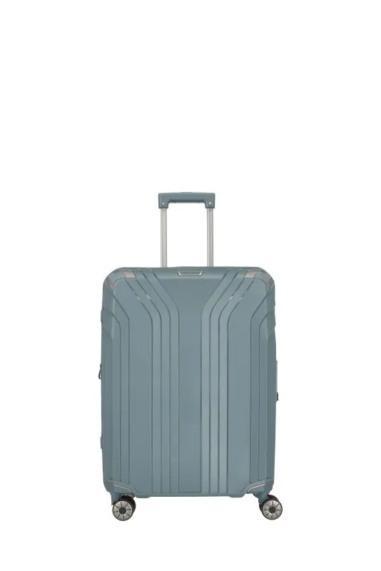 Travelite ELVAA Trolley M mit 4 Rollen (erweiterbar) - Blaugrau