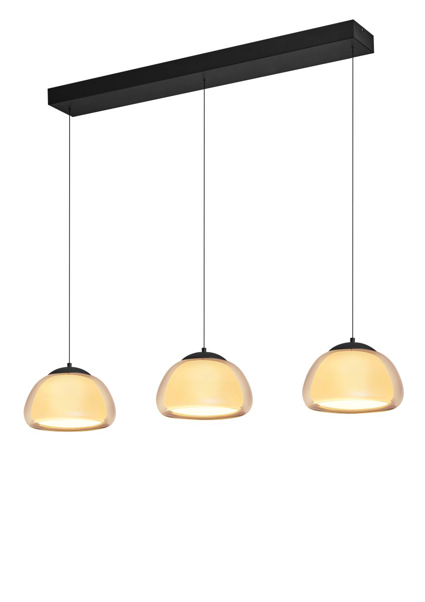 HELL 3-flg LED Pendelleuchte Luxxo