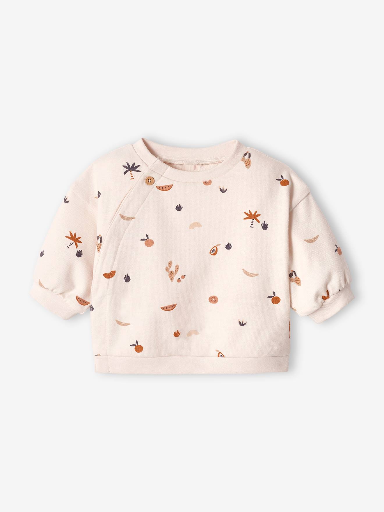 Sweat bébé ouverture devant écru