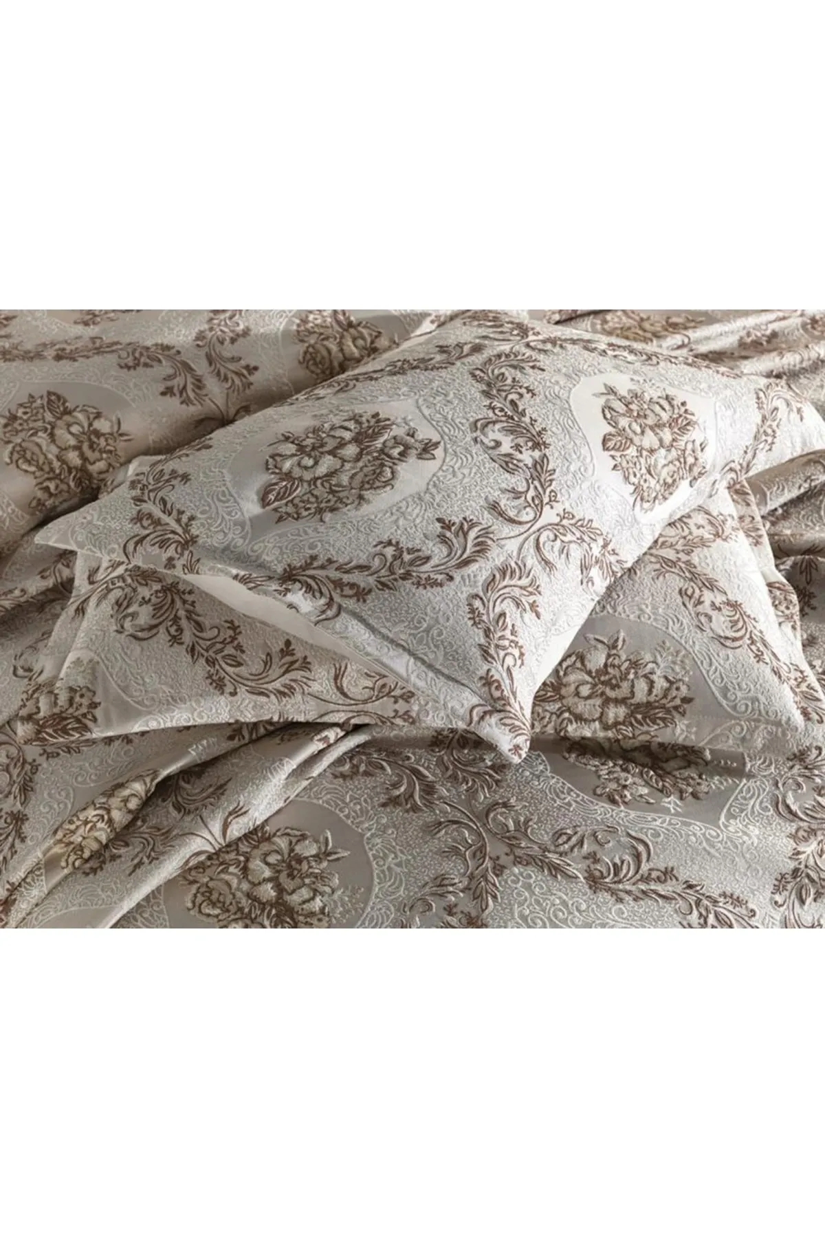 Çeyiz Diyarı  Meryem Einzel-Jacquard-Tagesdecke Cappucino