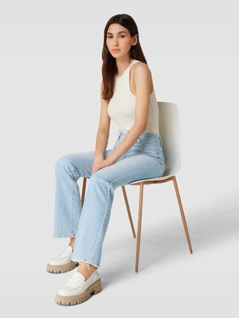 Jeans mit ausgefranstem Saum Modell 'PARIS' in hellblau