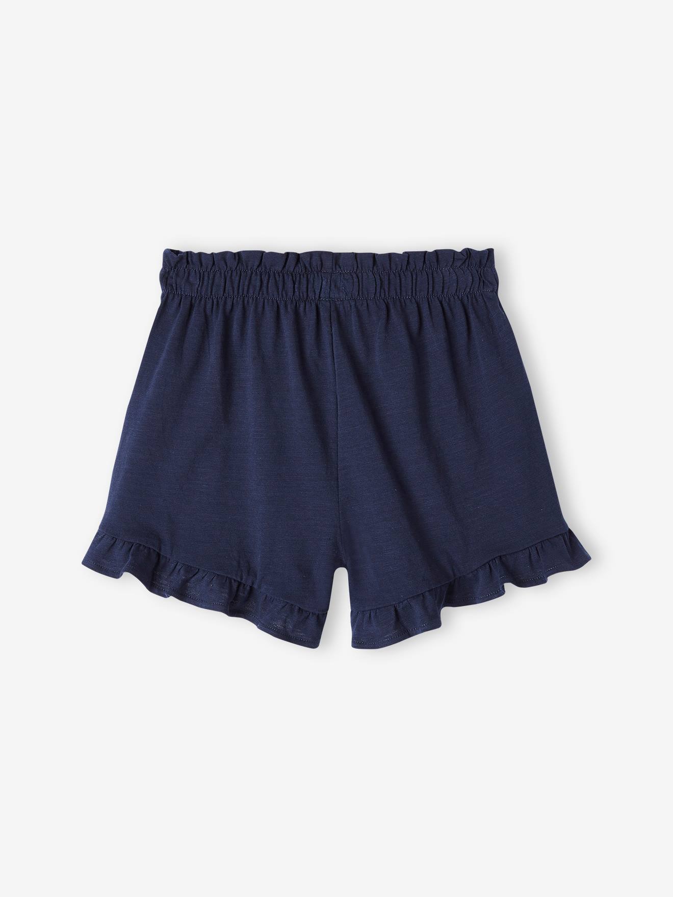 Vertbaudet Mädchen Shorts mit Volants - wollweiß