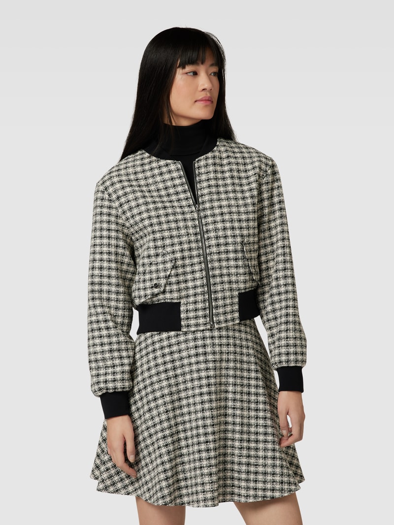 Blouson mit Allover-Muster Modell 'Arolara' in schwarz