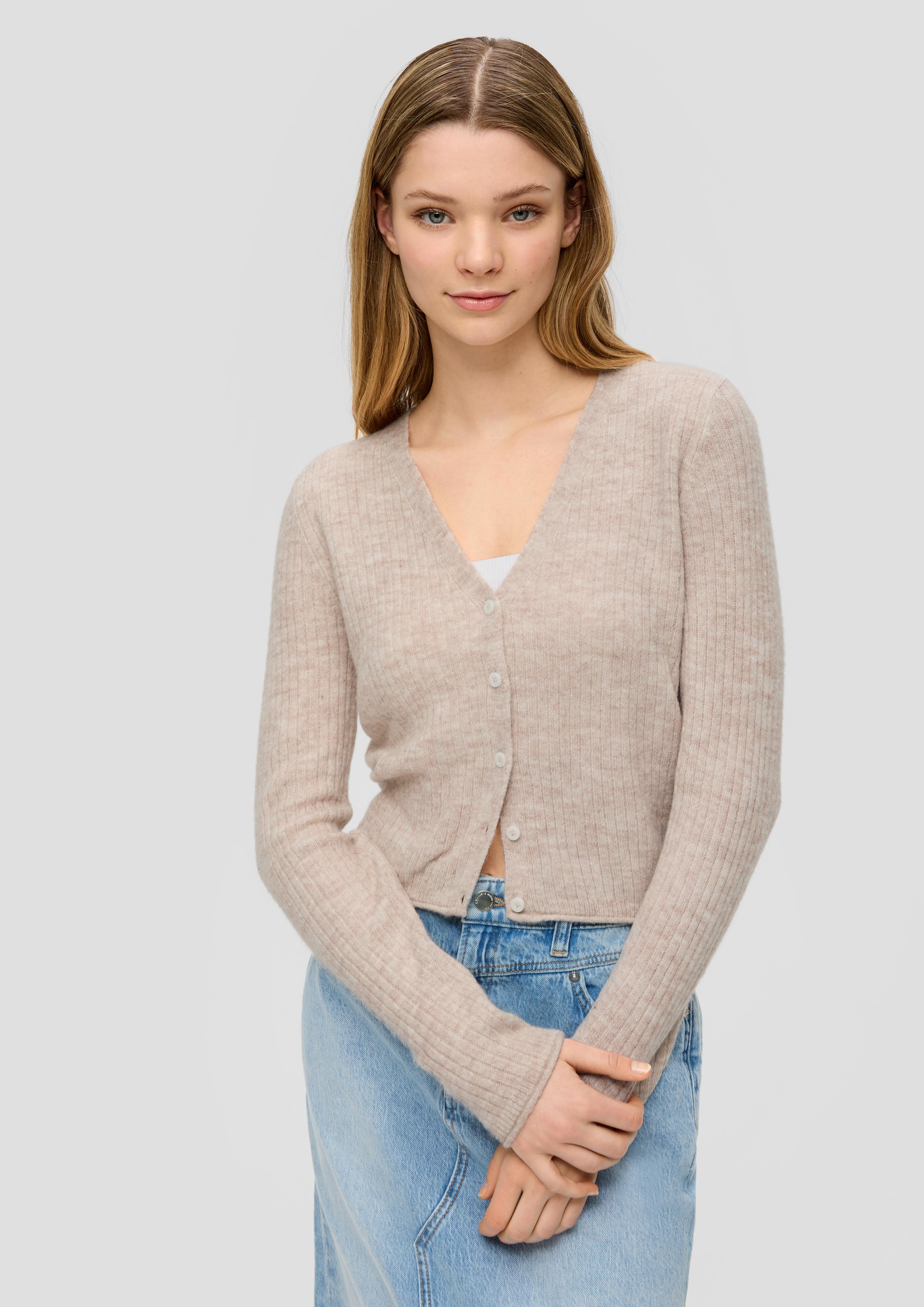 Strickjacke mit V-Ausschnitt  2140596-81W0