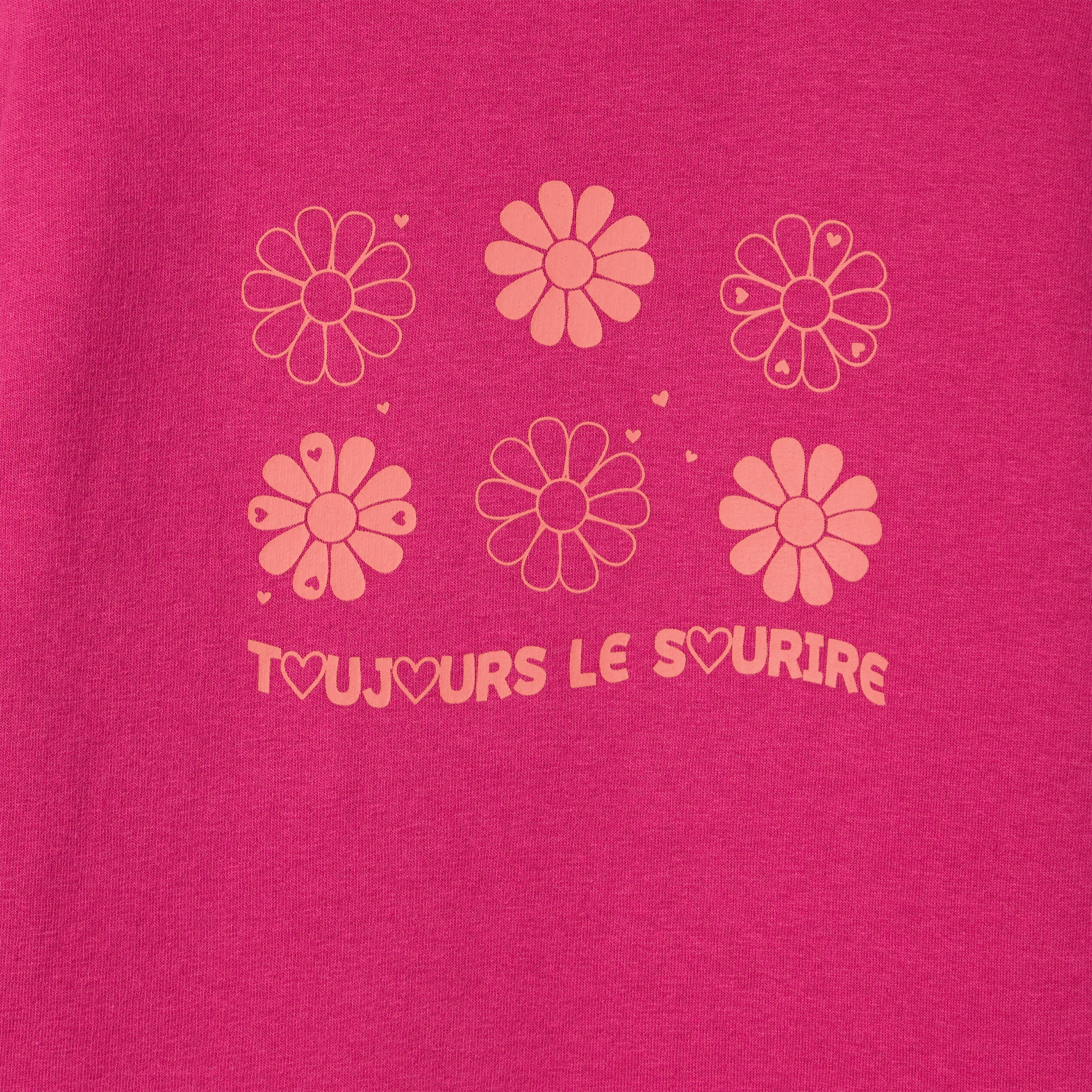 Sweat avec col rond rose fushia fille | La Halle