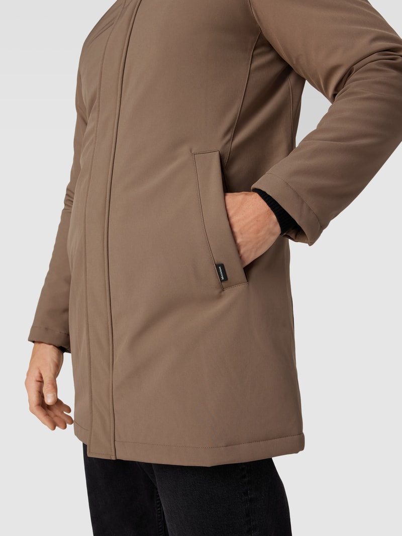 Funktionsjacke mit Kapuze Modell 'deston' in haselnuss braun