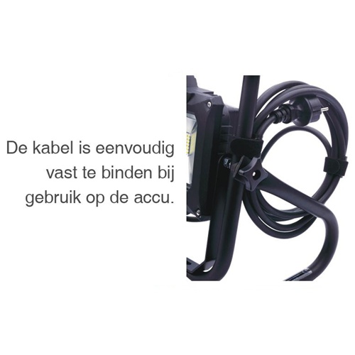 Projecteur de chantier LED Eurolux 55.110.30 Raptor 20-1 avec batterie 14,4/18/20/230 V (compatible Makita, Bosch, Panasonic, batterie et chargeur non inclus).