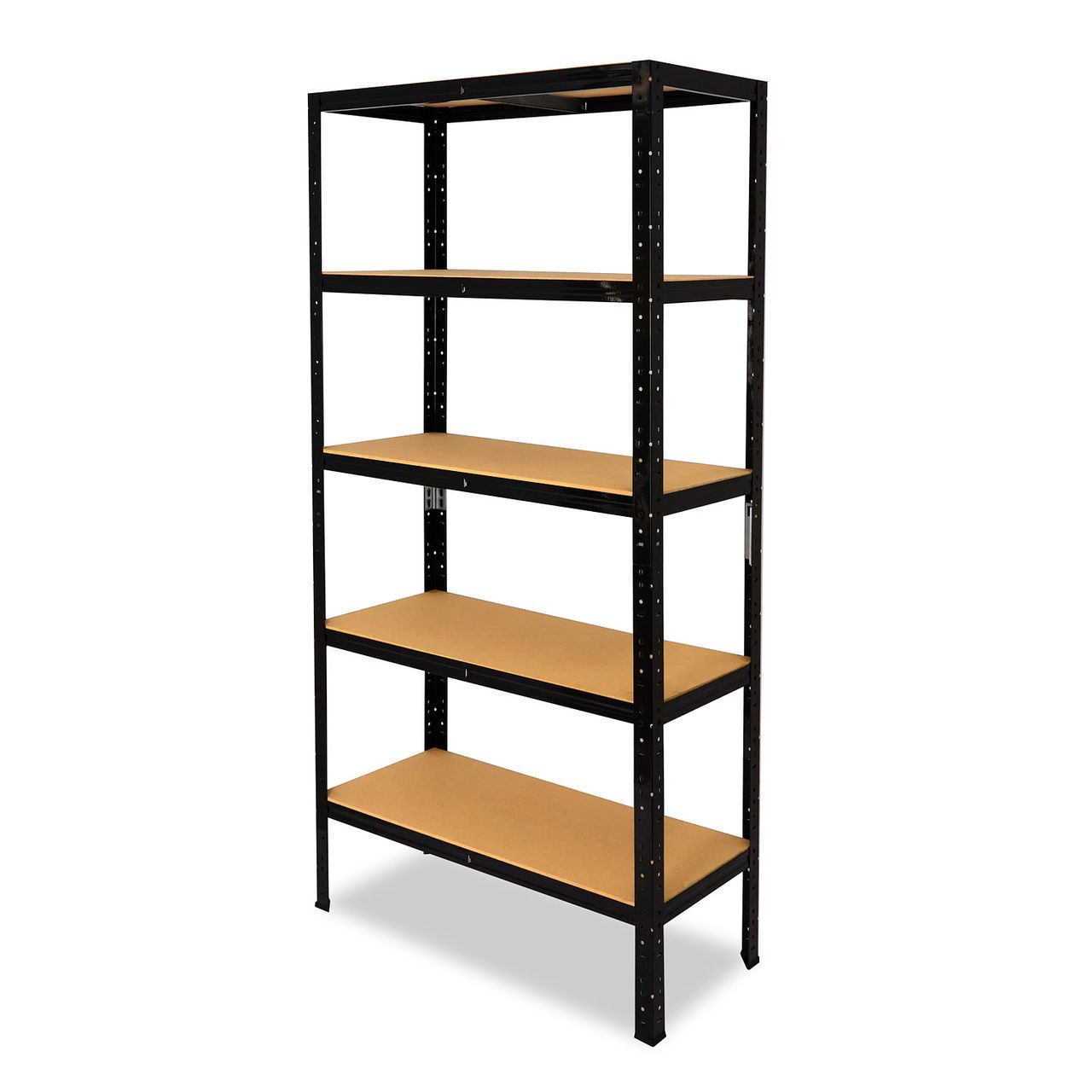 Shelfplaza BLACK 180x60x30cm Schwerlastregal in schwarz mit 5 Böden