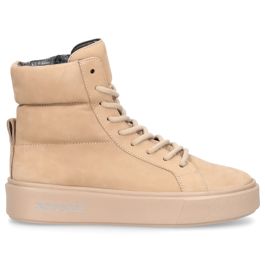 305 SOBE - Sneaker high NEAL Nubukleder - beige