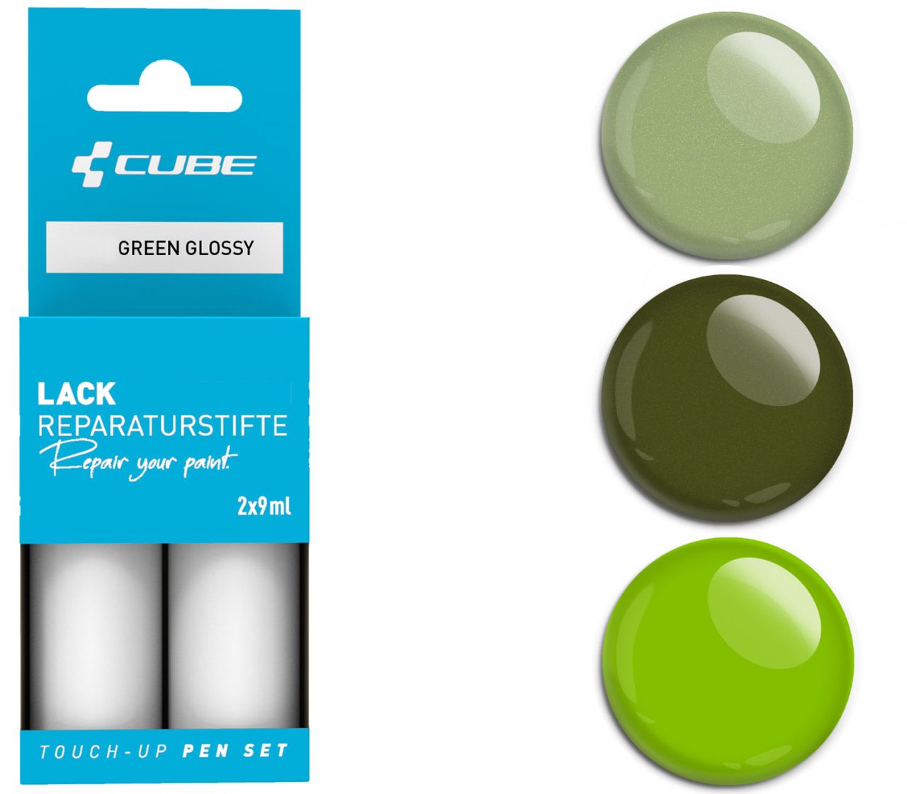 Cube Lackreparaturstift Set GREEN glossy kaufen | Bike-Discount