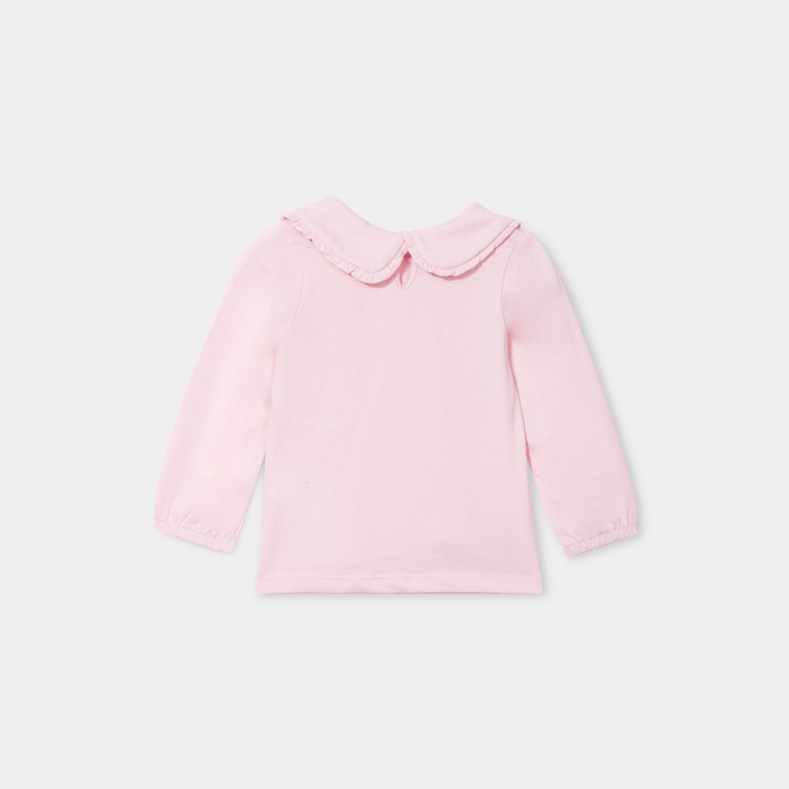 T-shirt col claudine coton Creeks rose bébé fille | La Halle