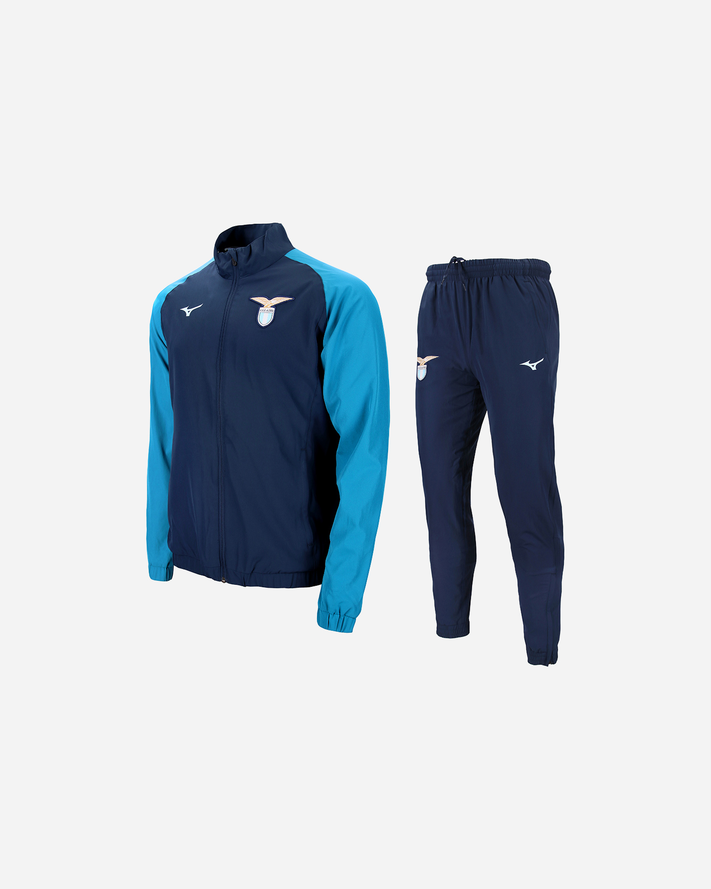Mizuno Cestovná súprava Lazio Jr Oficiálna futbalová tepláková súprava P2GGBY01-14